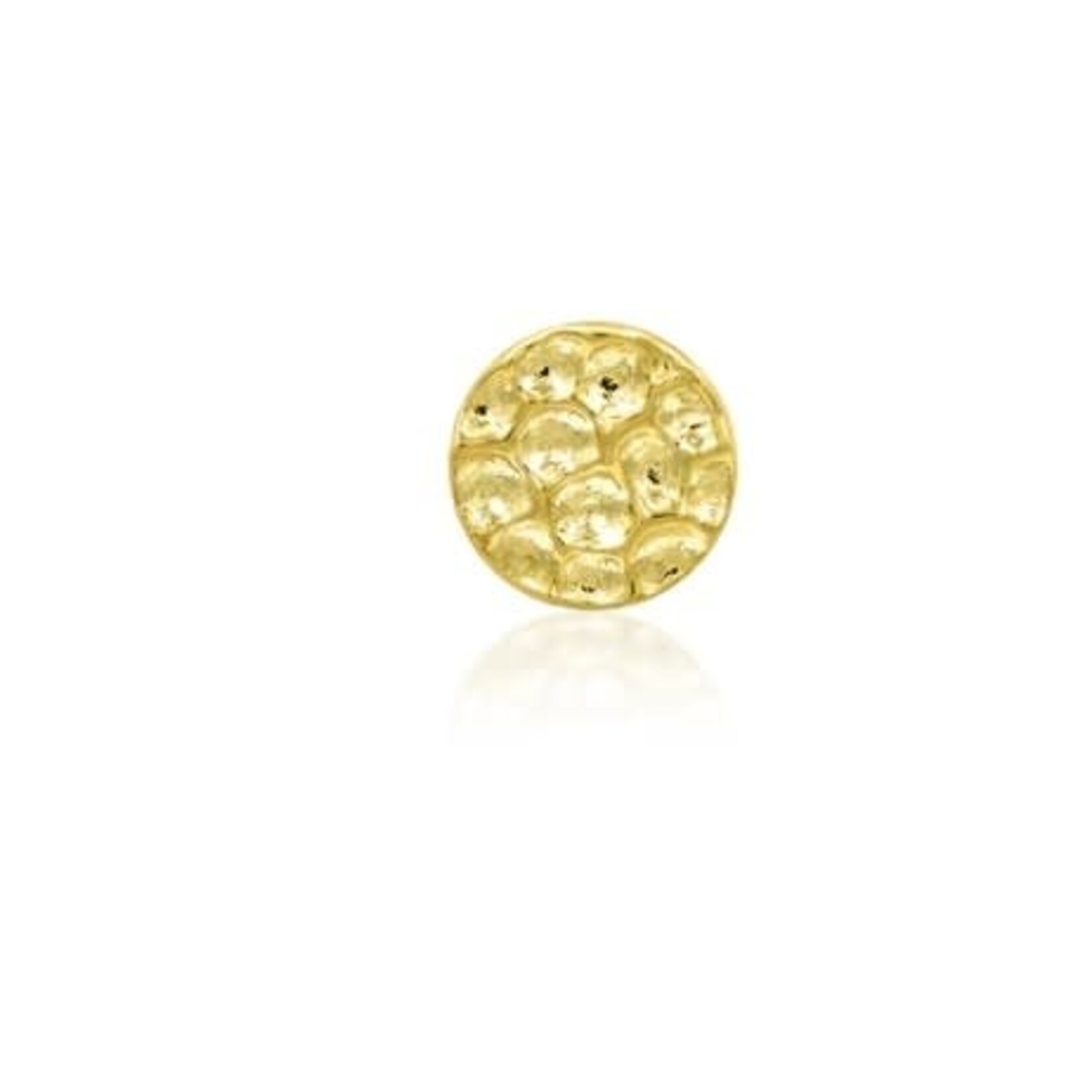 Junipurr Hammered disc 4mm 14k geel goud