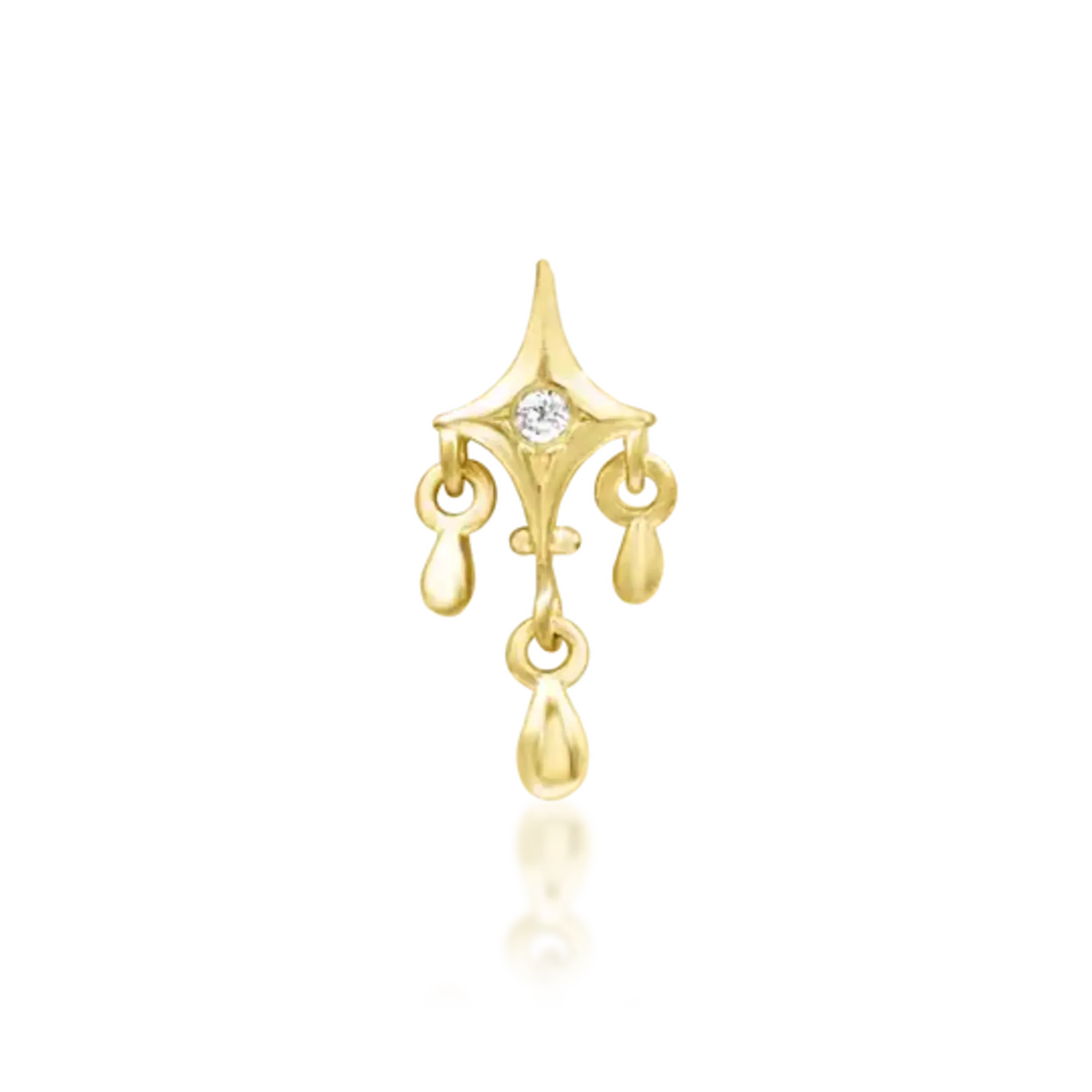 Junipurr Antoinette with cubic zirconia 14k solid gold