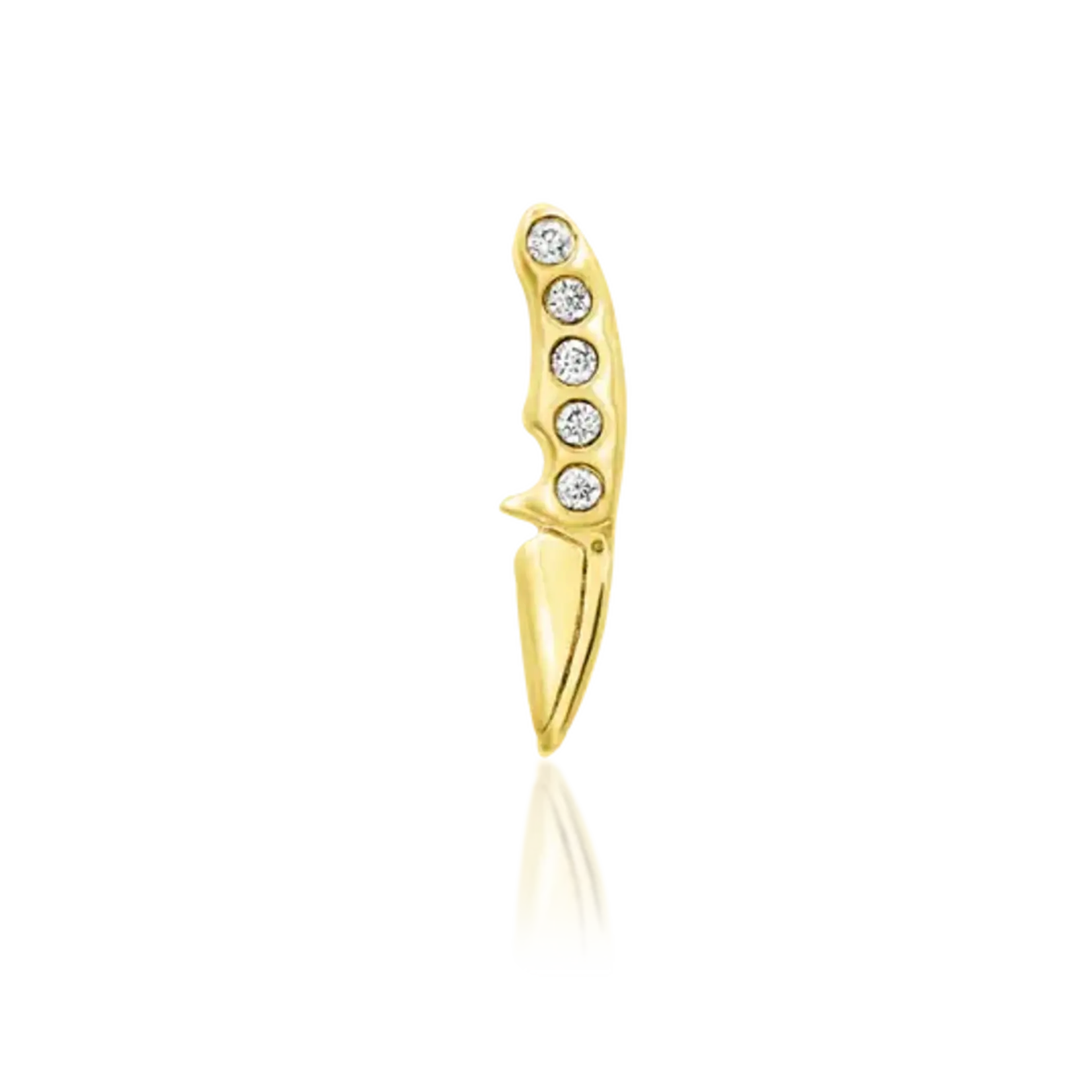 Junipurr Date Night left with cubic zirconia 14k solid gold