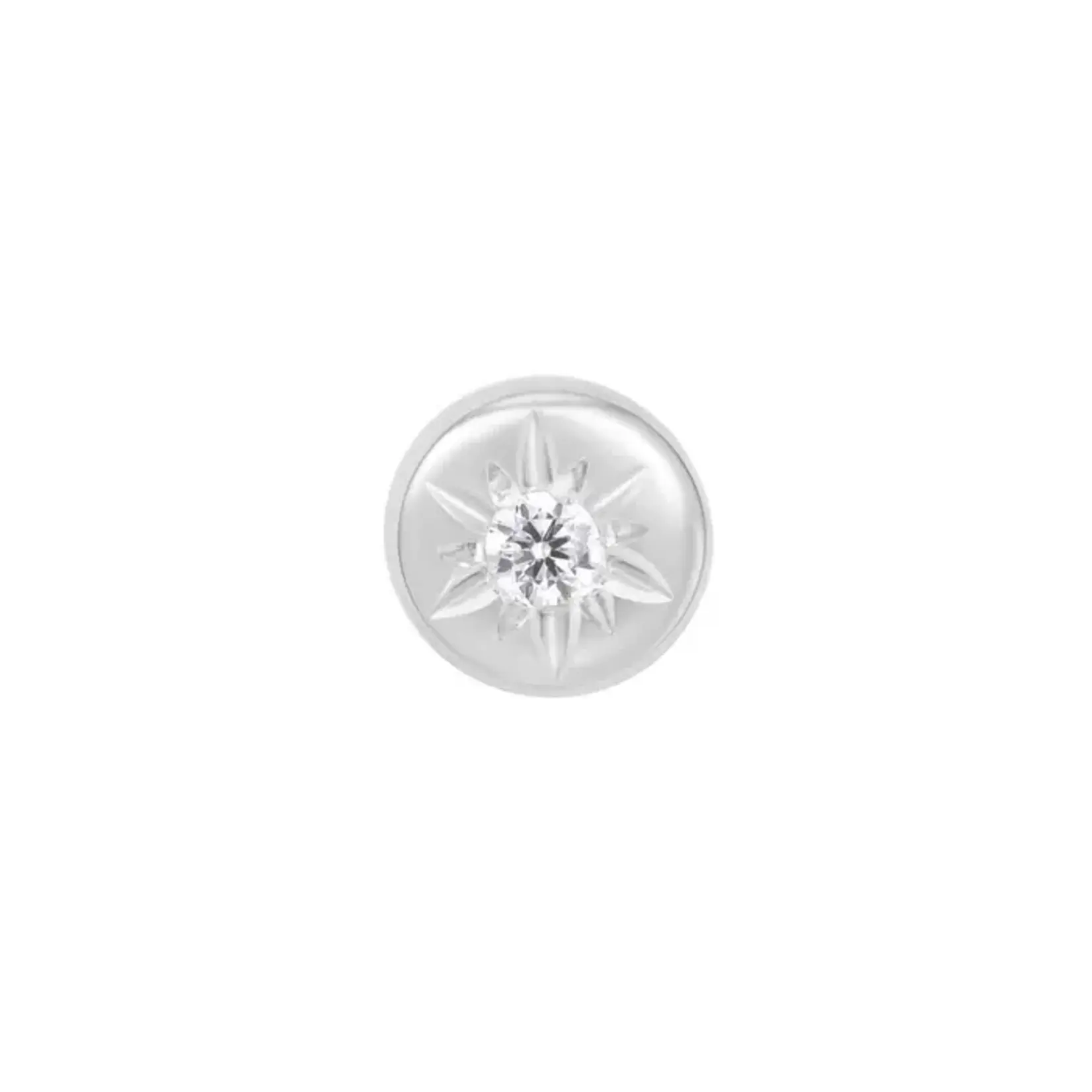 Buddha jewelry Lark met zirkonia 14k witgoud