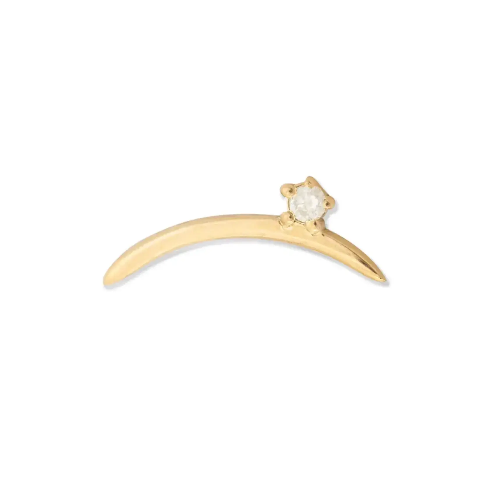 Tawapa Curve with cubic zirconia 14k solid gold