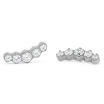 Cluster met 5 cubic zirconia