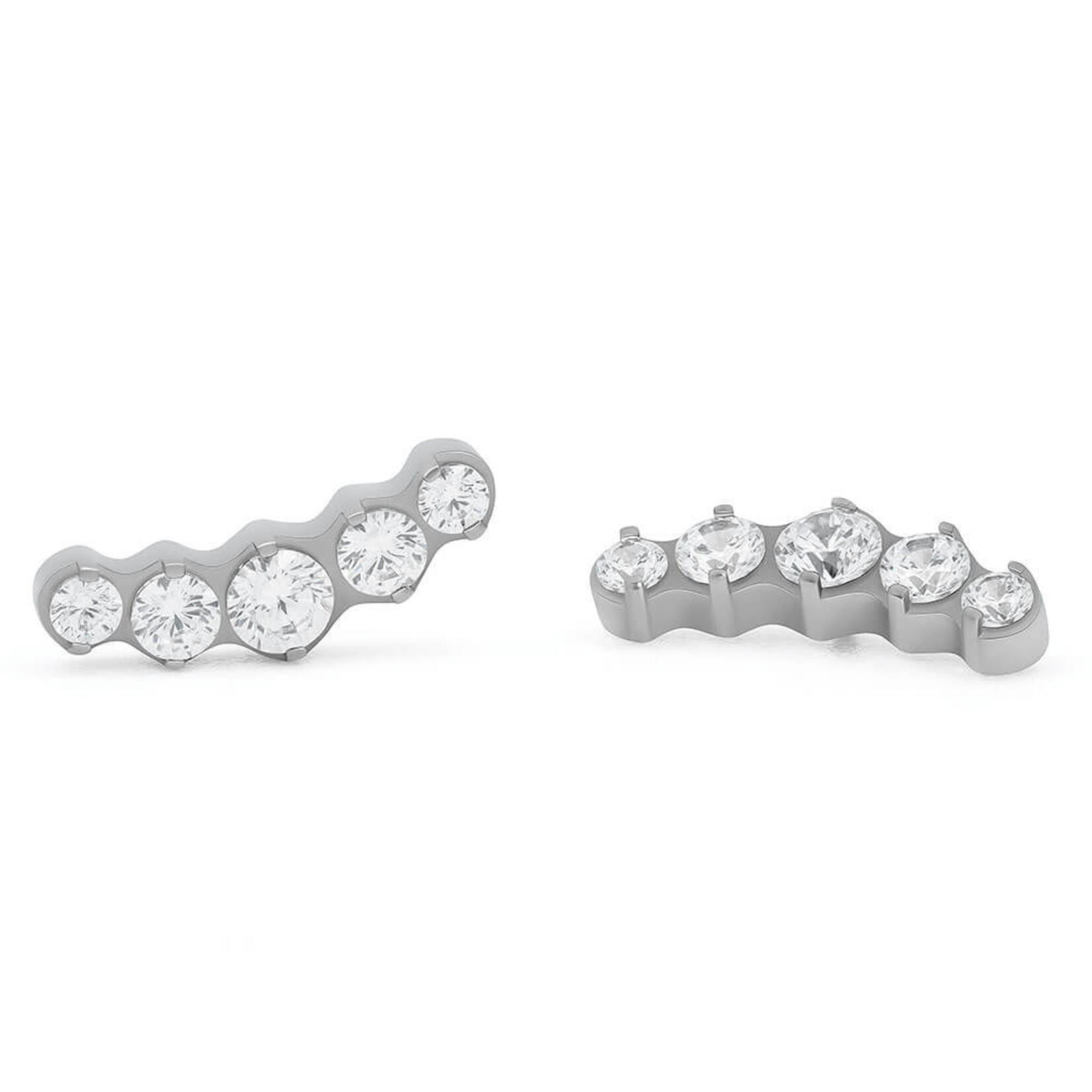 Cluster met 5 cubic zirconia