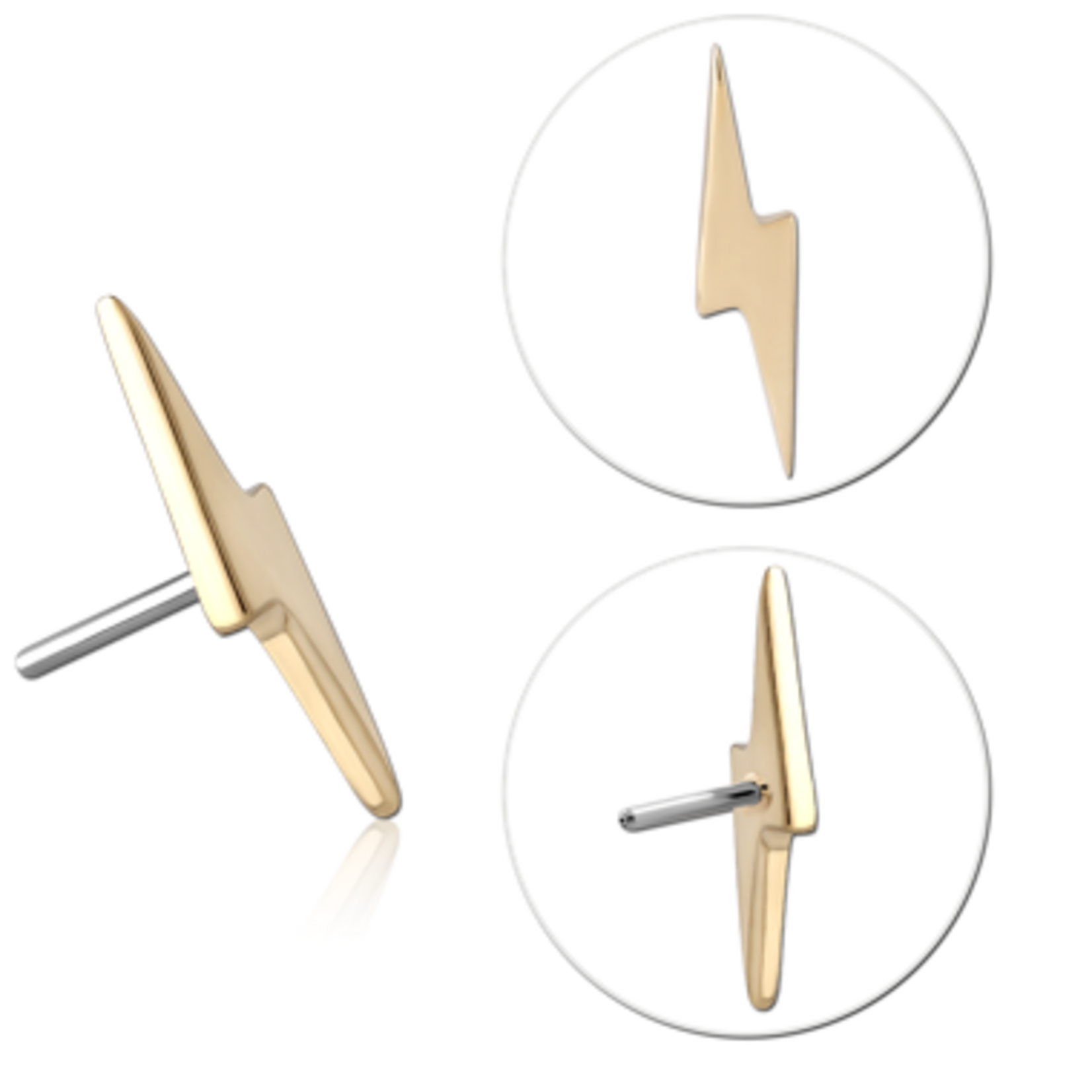 Inkorporated Bliksem 14k solid goud