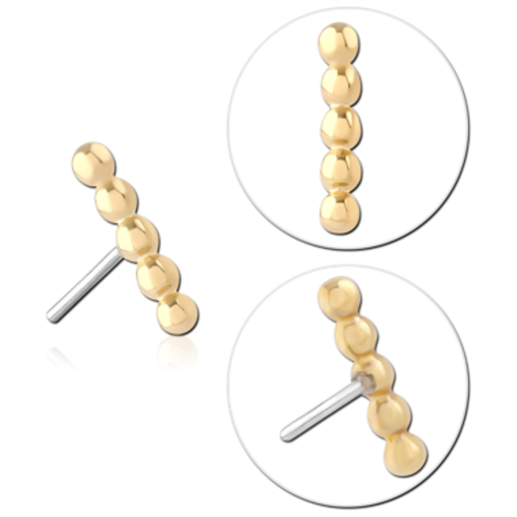 Inkorporated Beaded line 14k solid gold