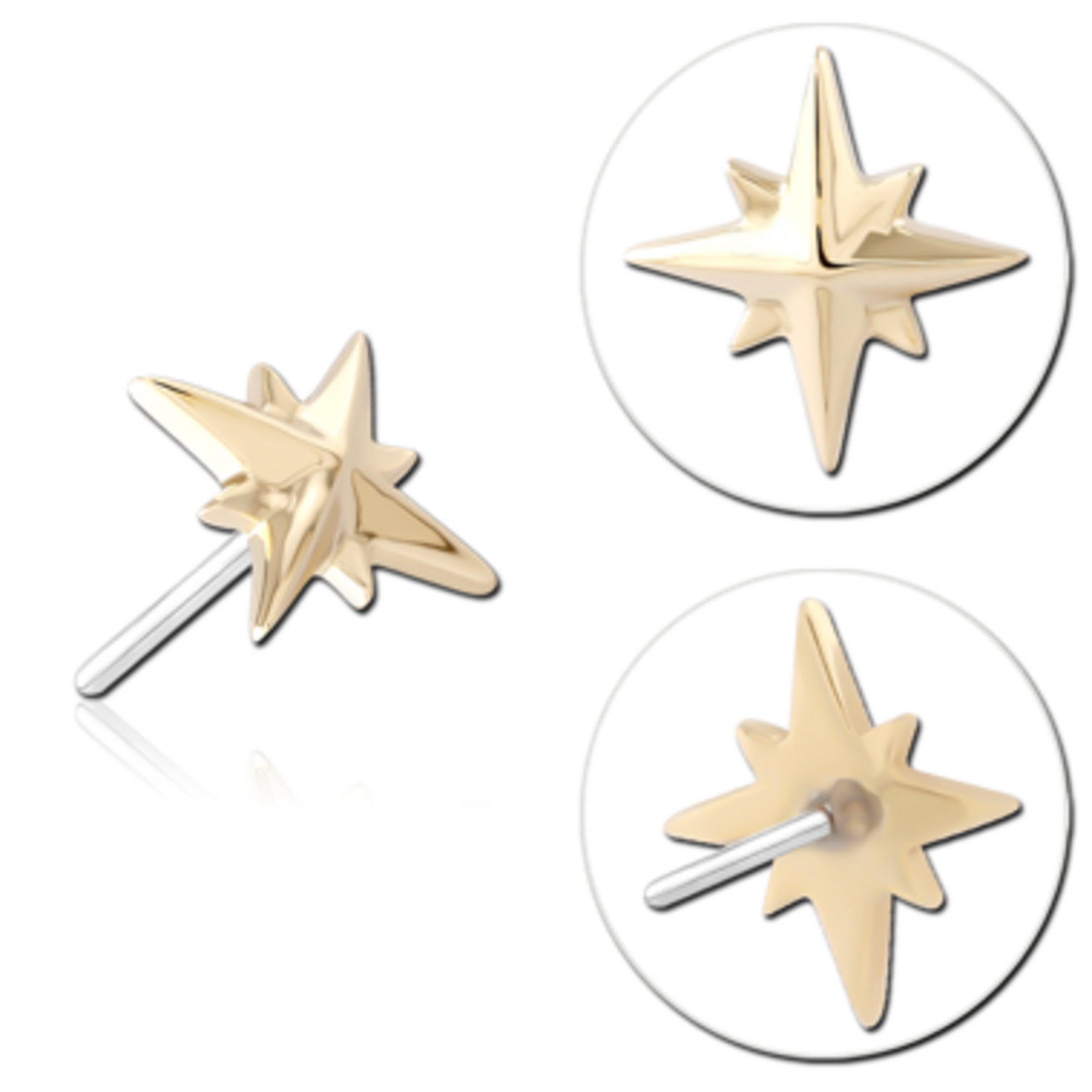 Inkorporated Plain Stella 14k solid gold