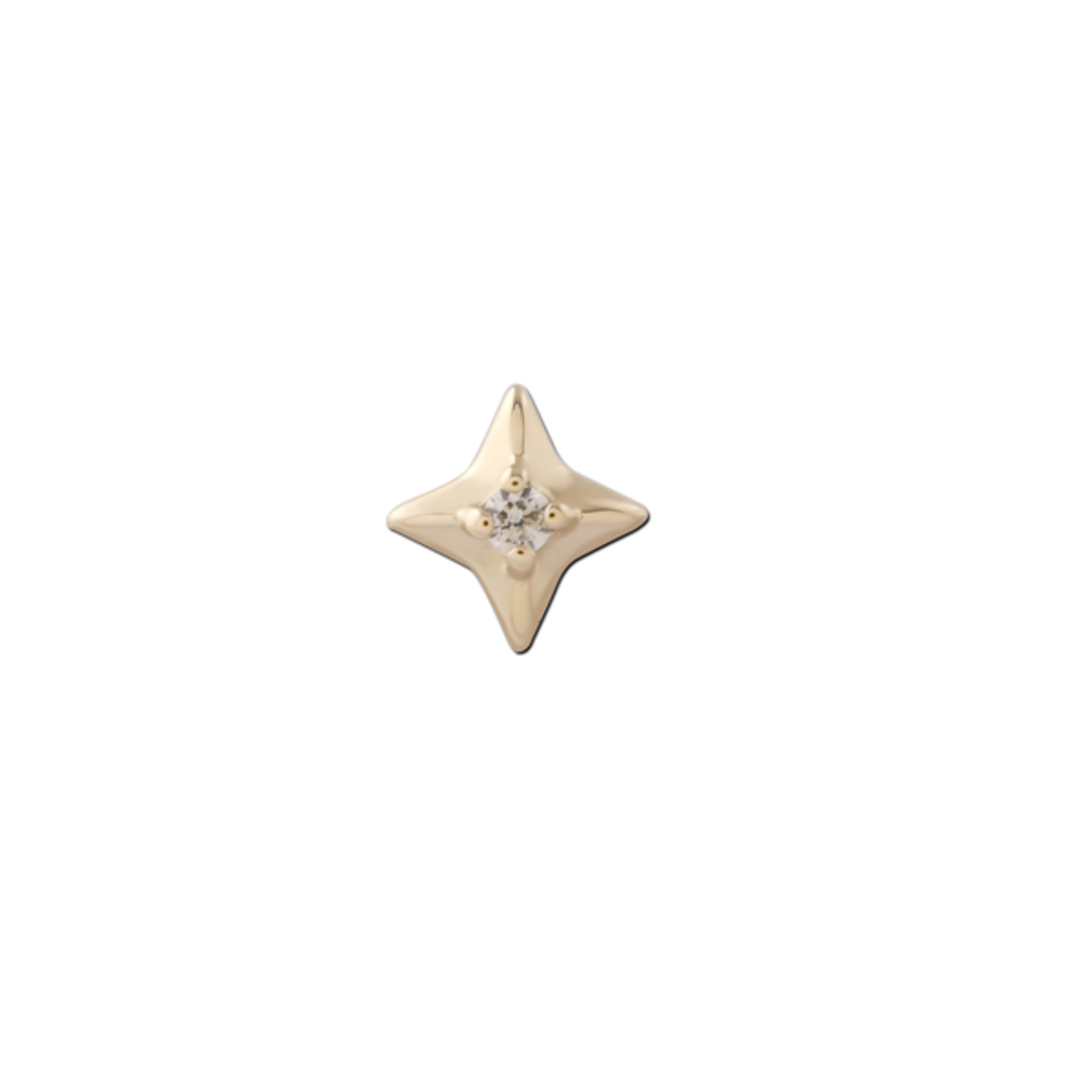Inkorporated Mini Stella with cubic zirconia 14k solid gold
