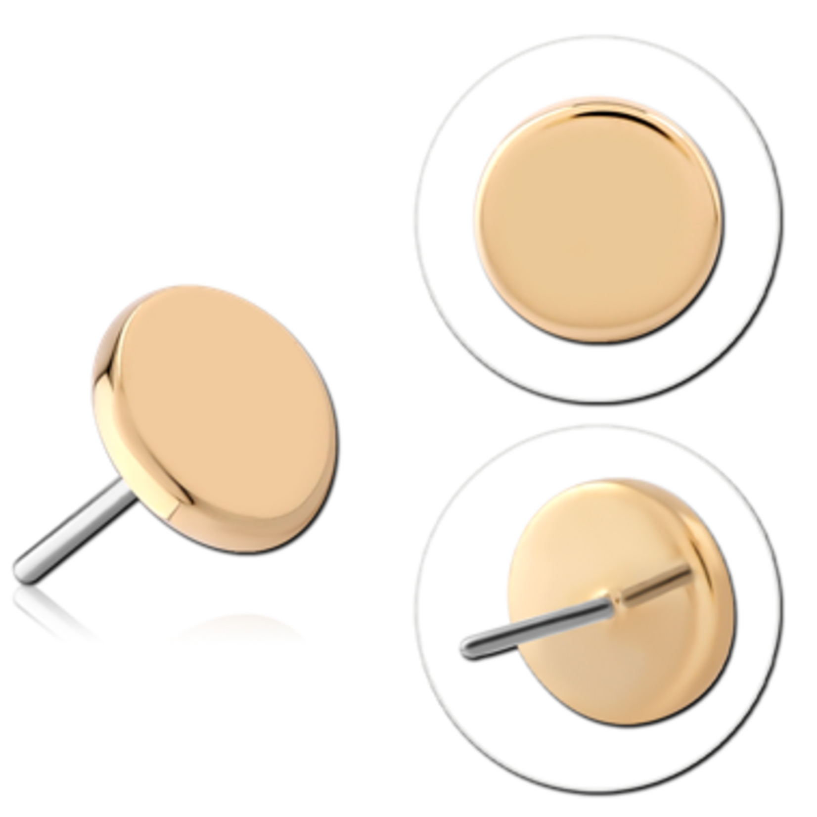 Inkorporated Mirror disc 3mm 14k solid gold