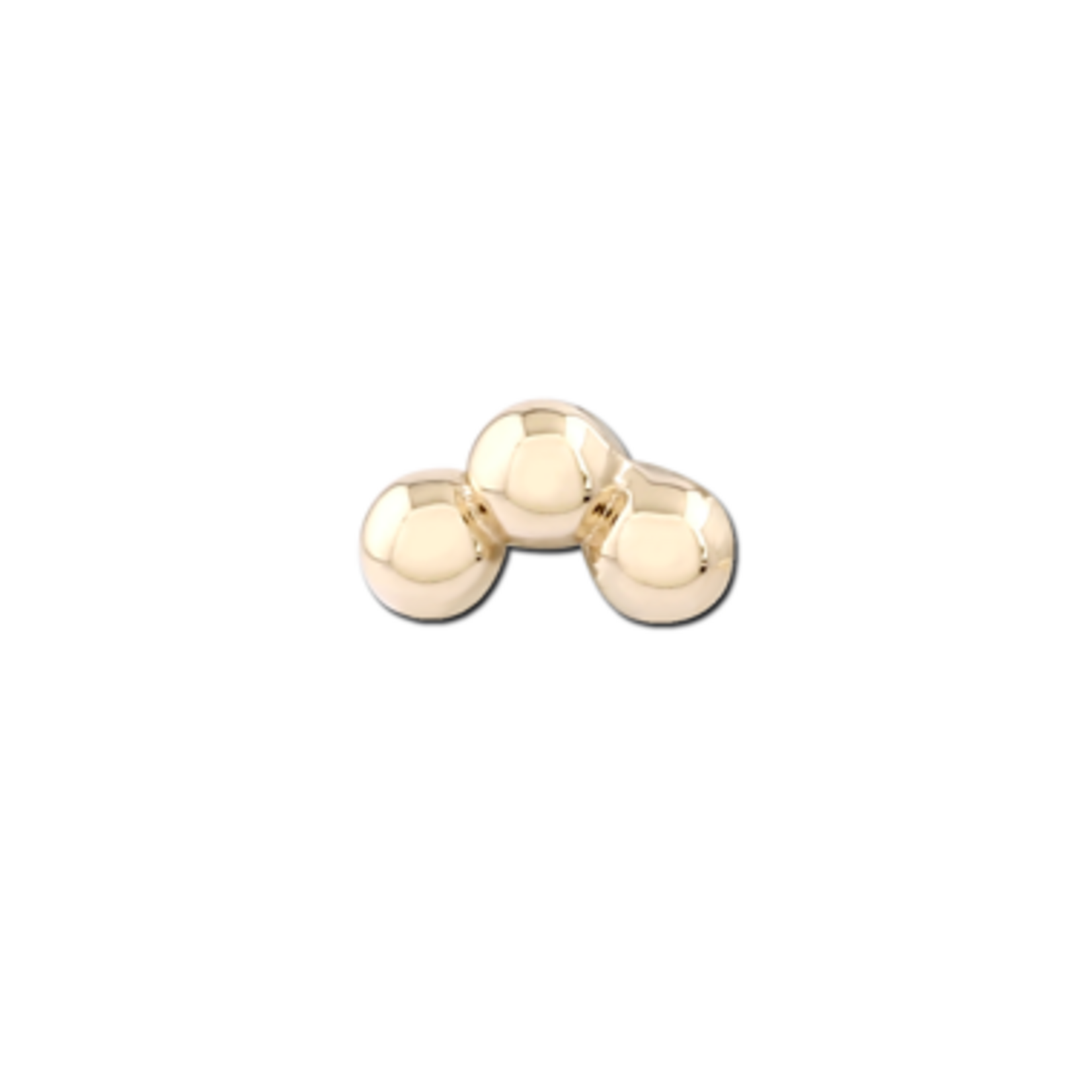 Inkorporated Tri - 4mm bead curve 14k solid gold