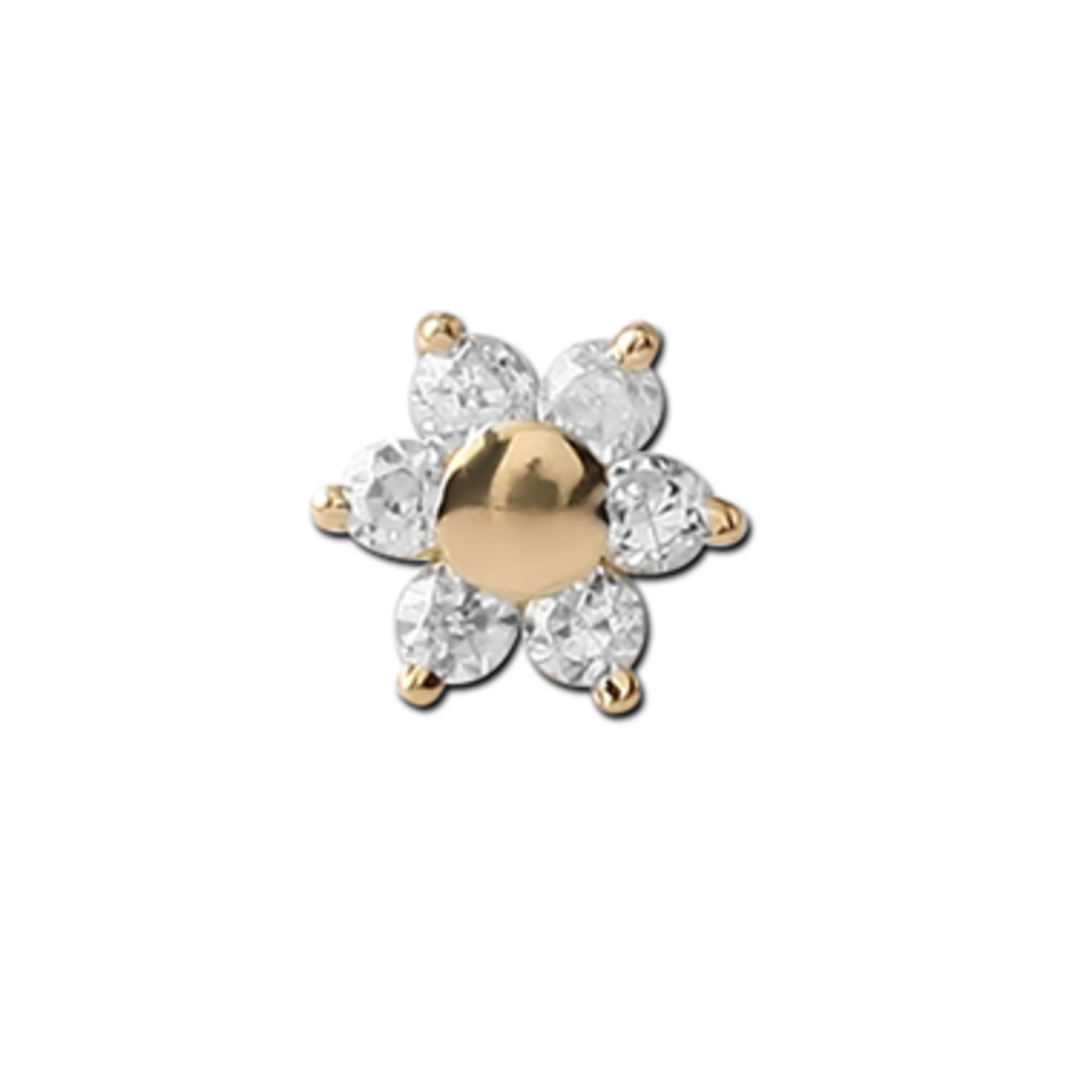 Inkorporated Flower 5mm 14k solid gold (INT thread)