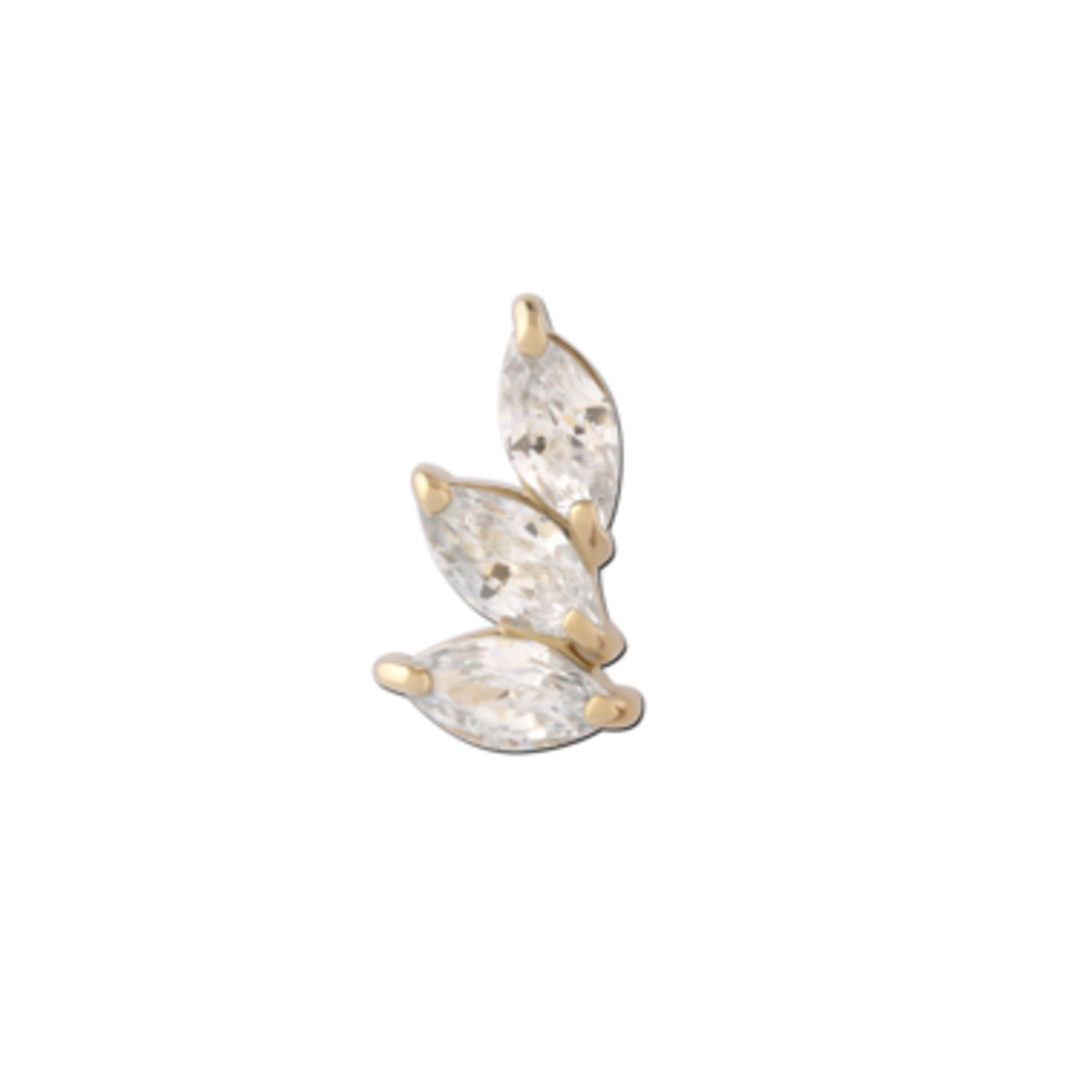 Inkorporated Marquise leaf 14k solid gold