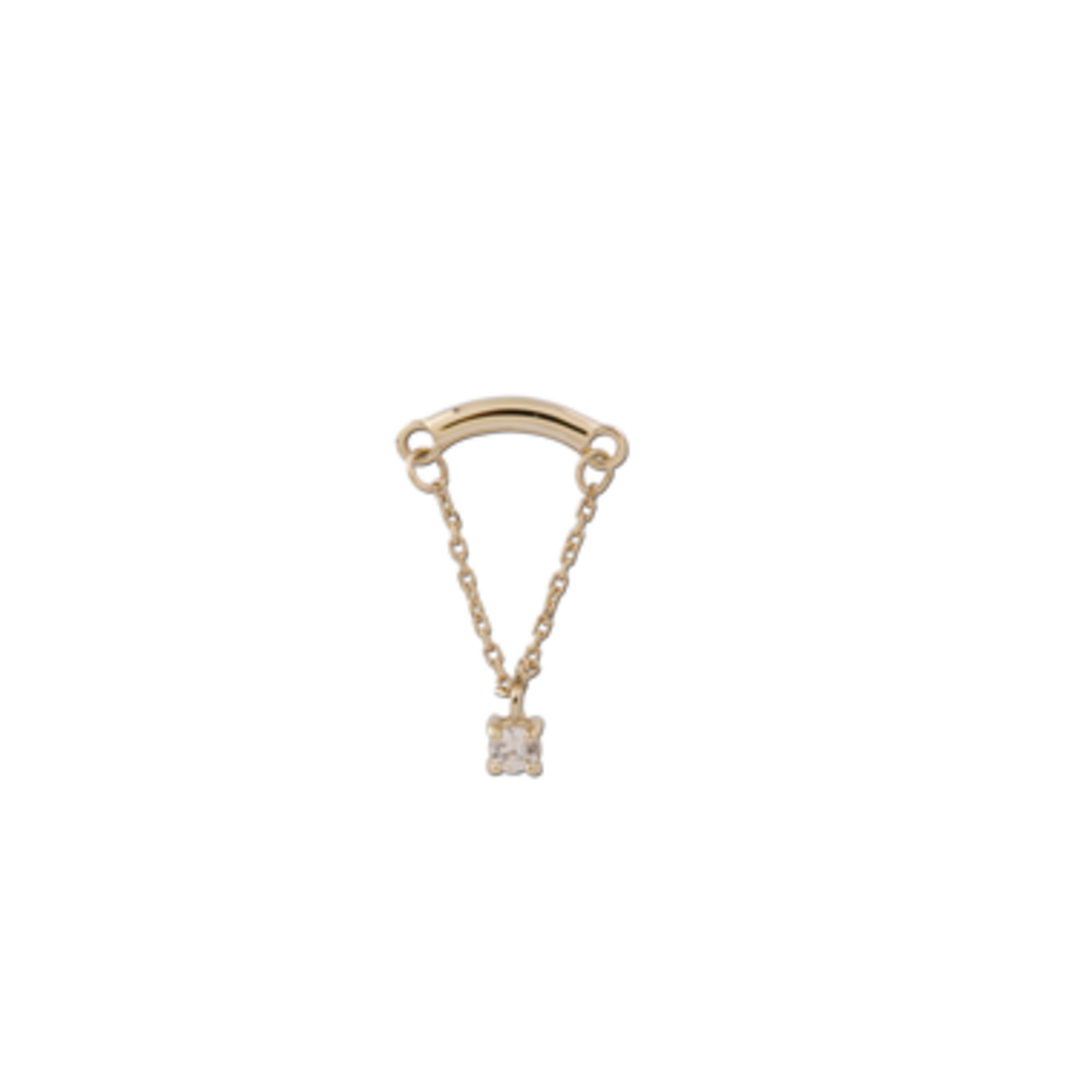 Inkorporated Hidden helix dangle 14k solid gold