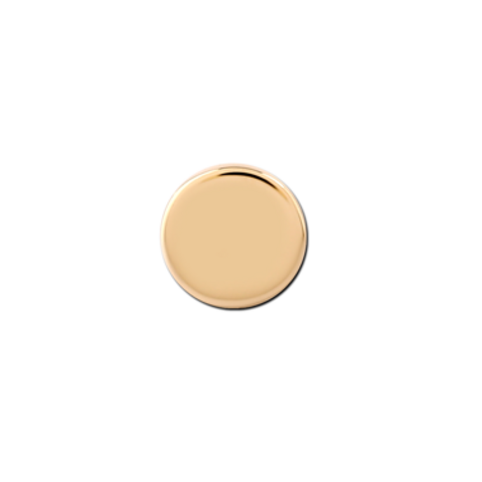 Inkorporated Mirror disc 3 mm van 14k solid goud