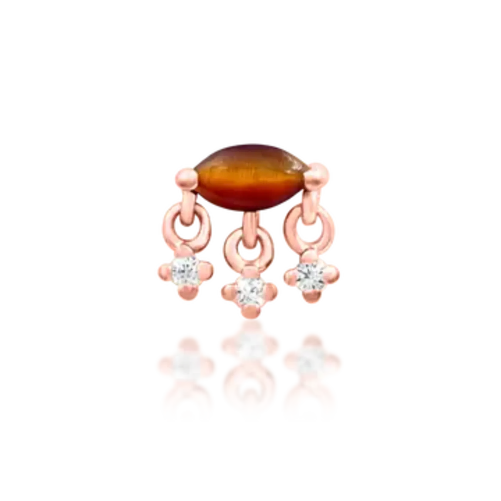 Junipurr Mona with tiger eye 14k rose gold