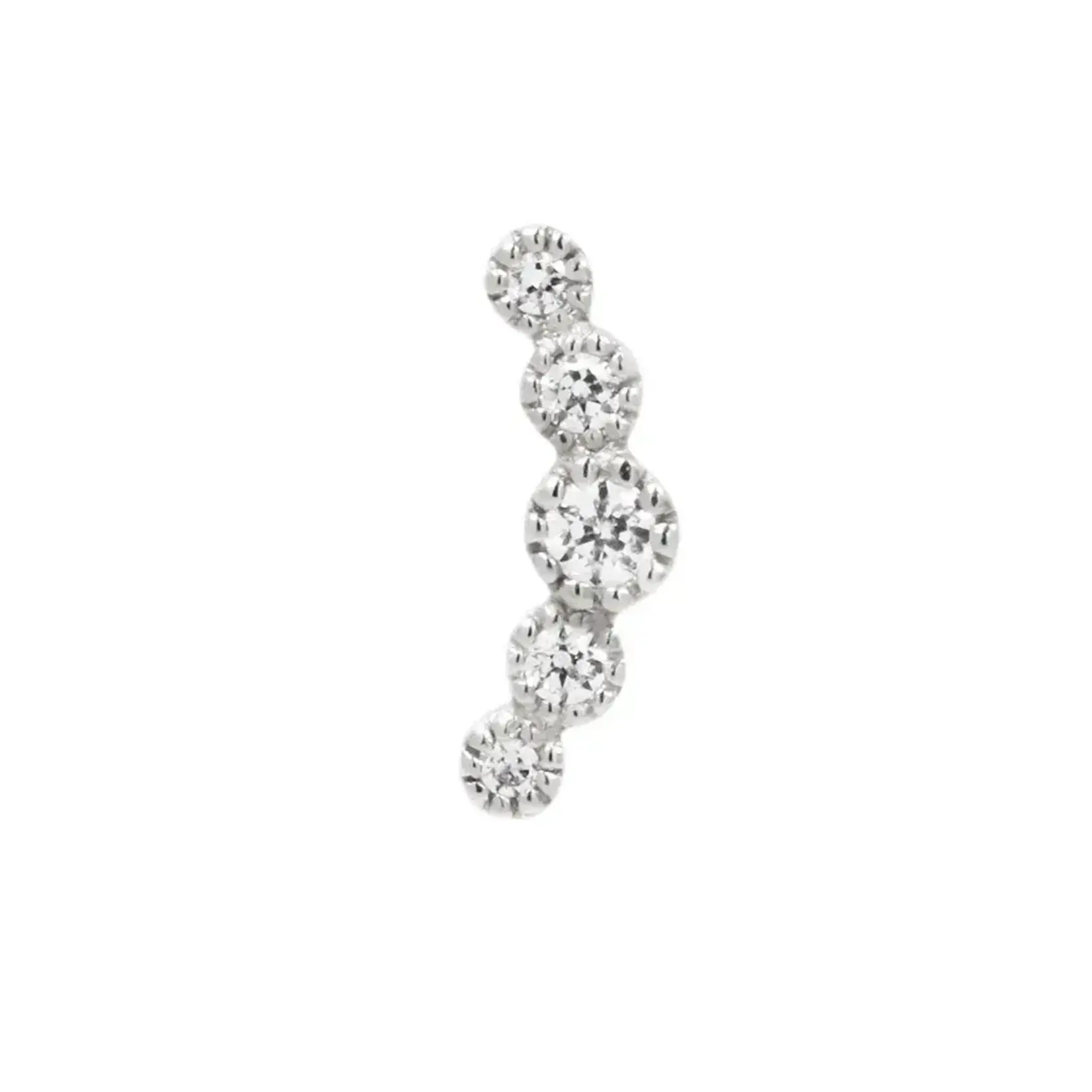 Buddha jewelry Infinity  met cubic zirconia 14k witgoud