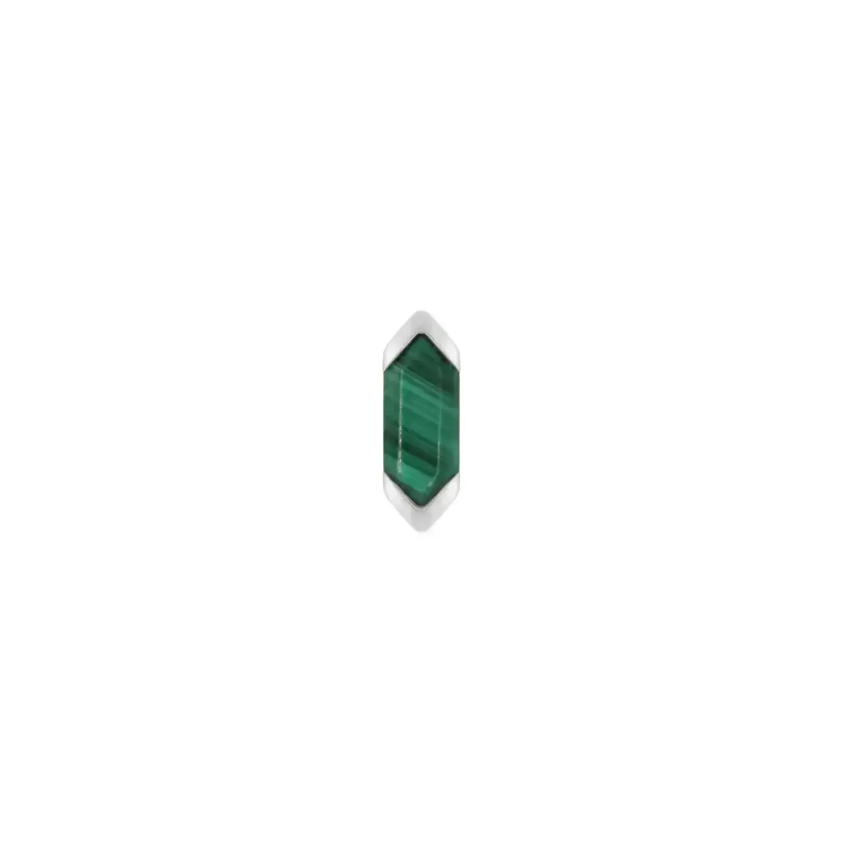 Buddha jewelry Mystic with malachite 14k white gold