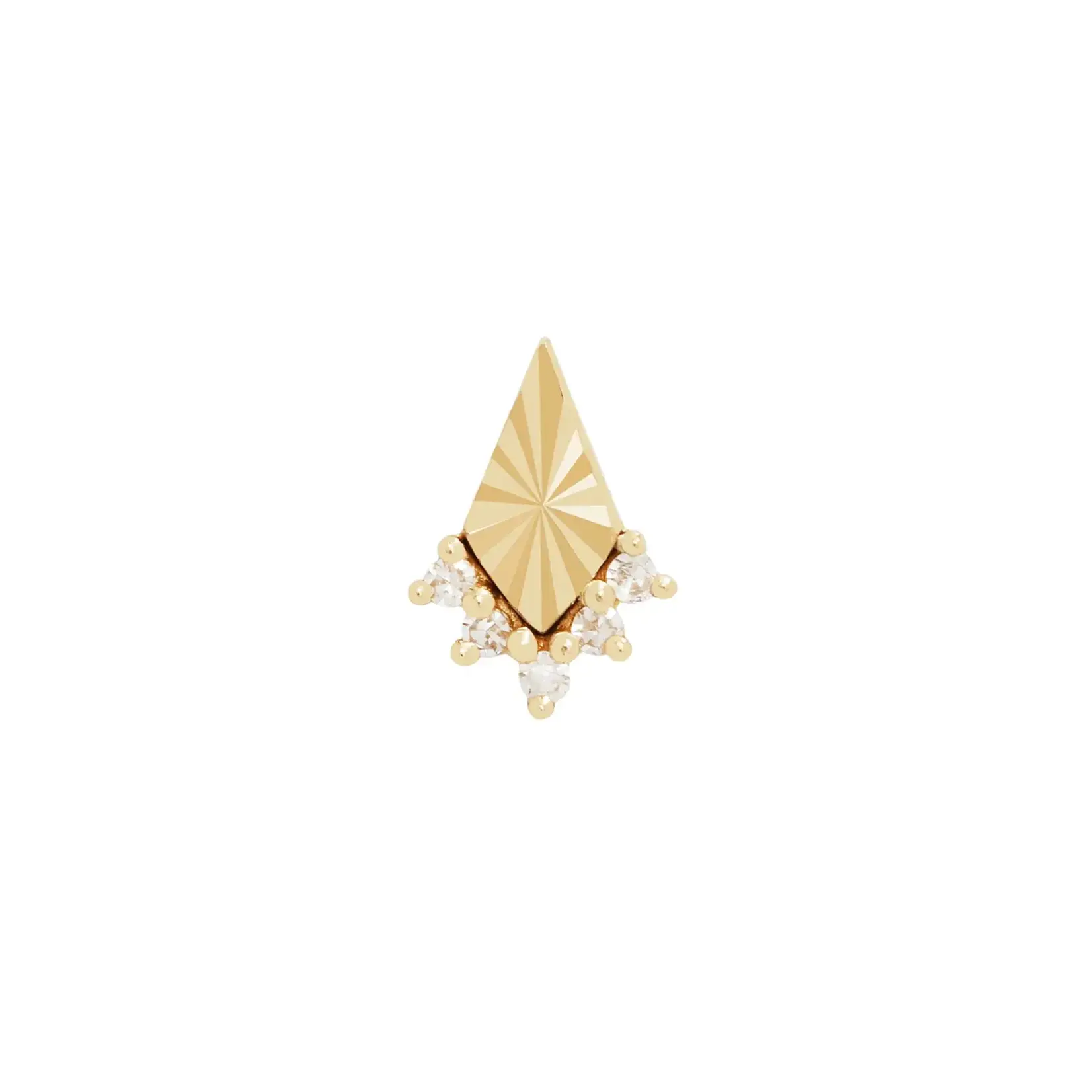 Buddha jewelry Glow with genuine diamond 14k yellow gold