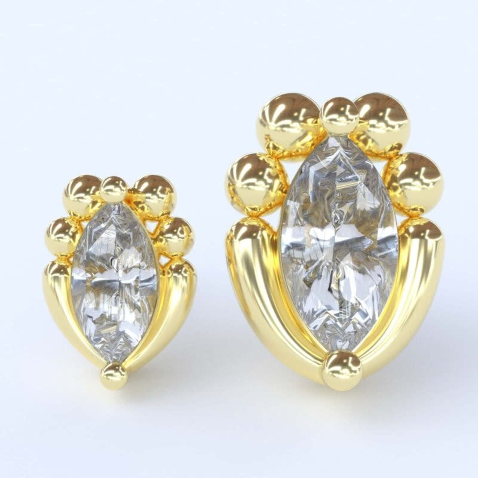 Venezia BIG with CZ 18k yellow gold
