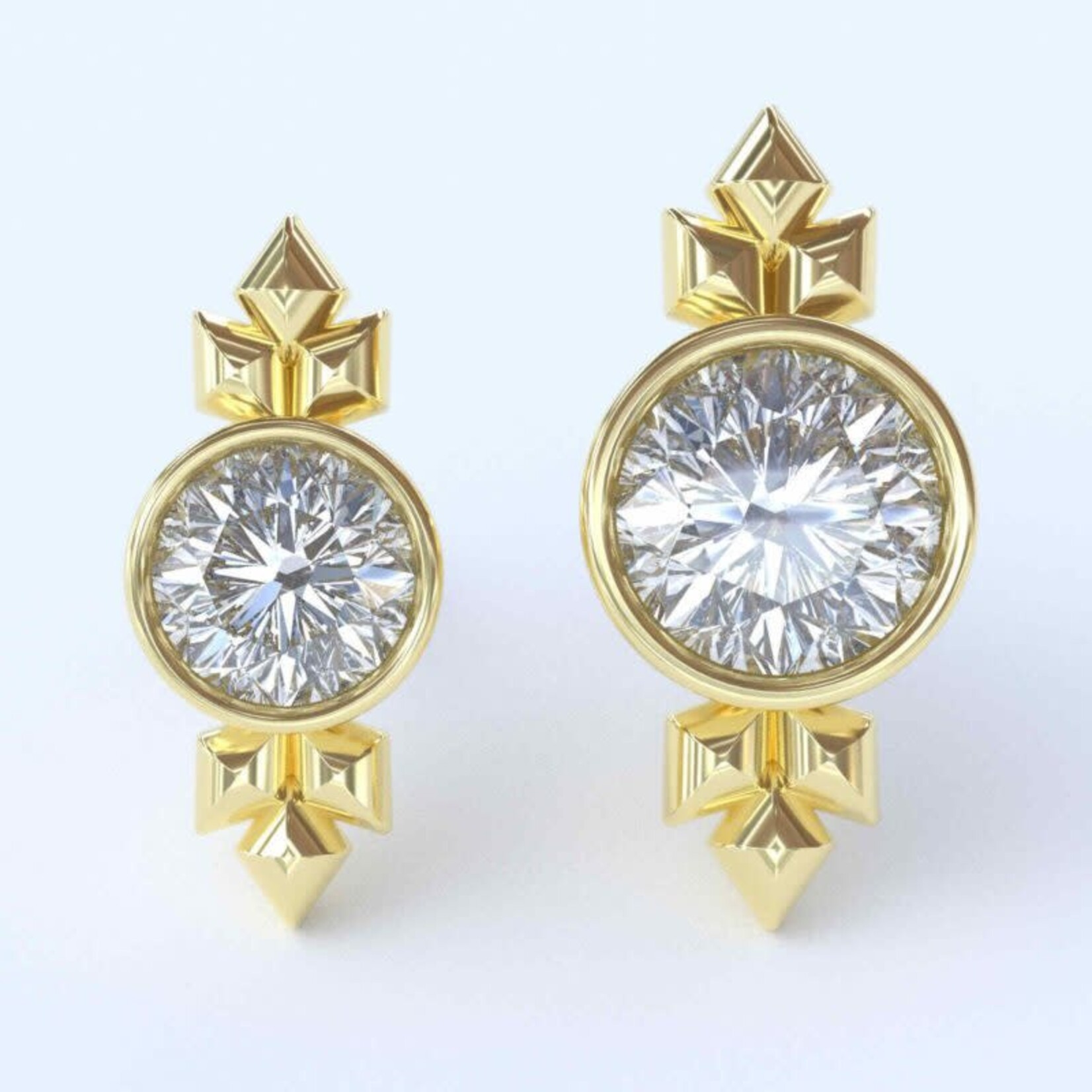 Alisea 2 W.B. BIG with CZ 18k yellow gold