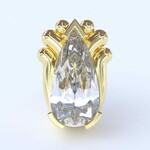 Etna with CZ 18k yelow gold