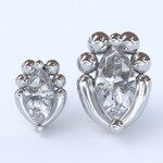 Venezia SMALL with CZ 18k white gold