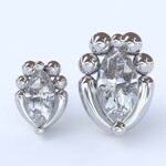 Venezia BIG with CZ 18k white gold