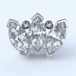 Elise with beads and CZ 18k white gold