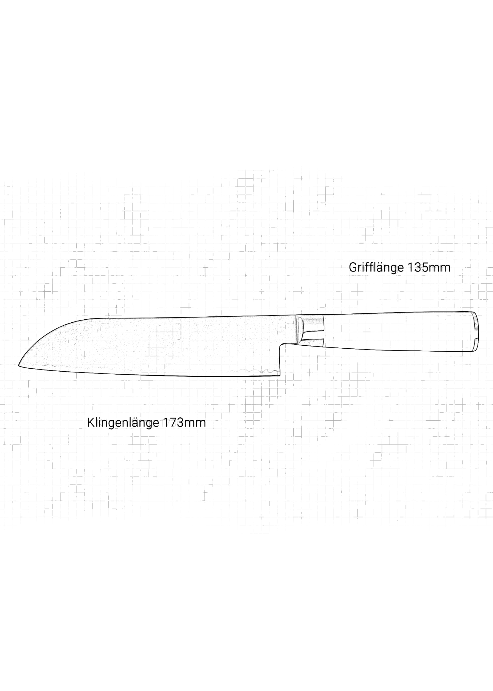 Franz Damastmesser Santoku – 17,3cm