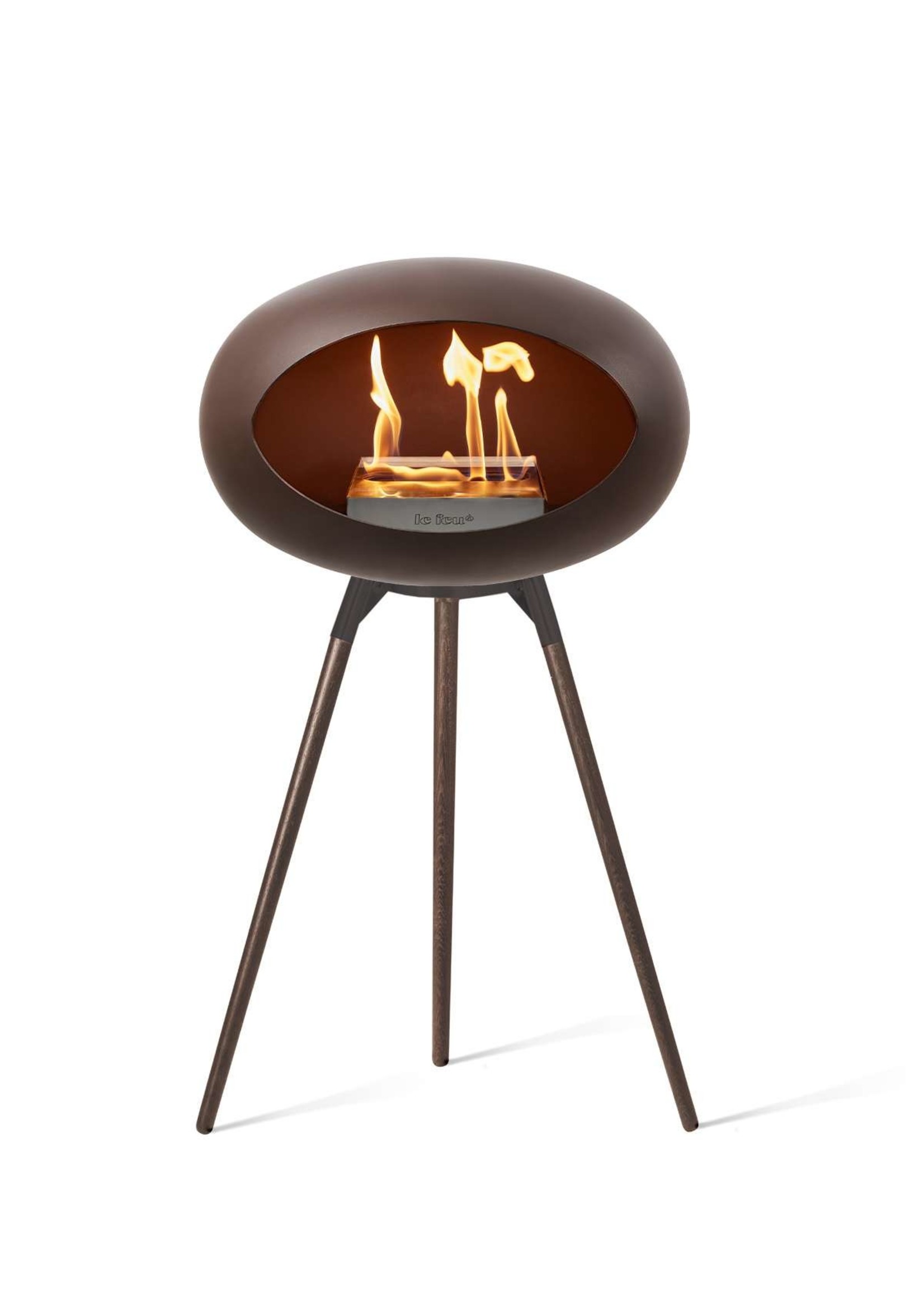 le feu Ground high mocca, black bowl and smoked oak legs