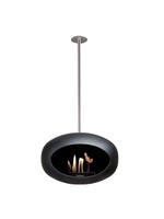 le feu Sky Black, brushed stainless steel pole