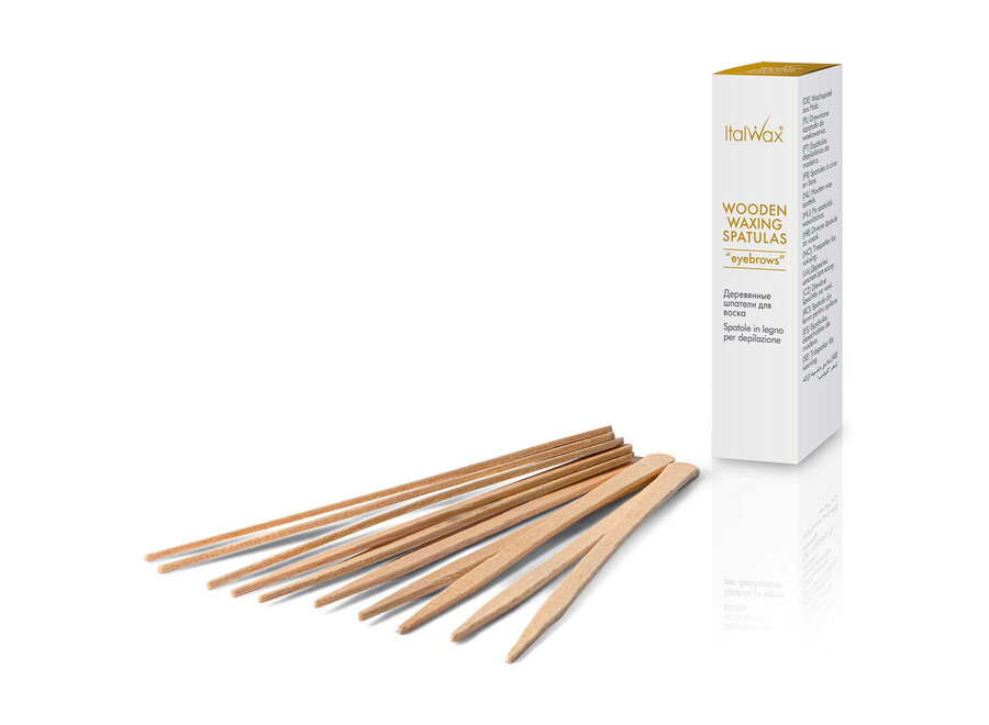 Solo Glowax Holzspatel für Augenbrauen (extra klein) 50 Stk.