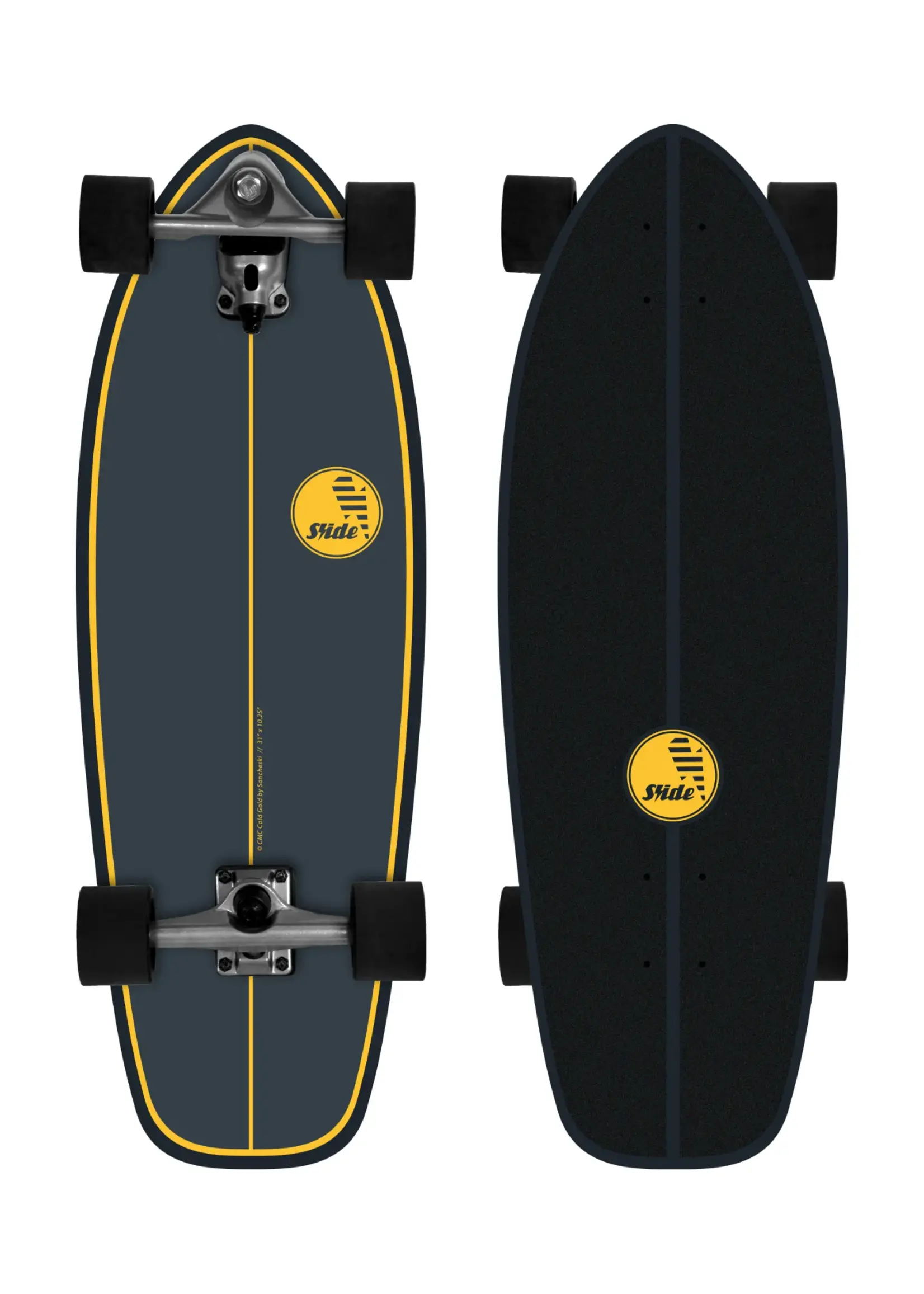 Slide Surfskates Slide CMC Cold Gold 31" Surfskate Komplettbrett