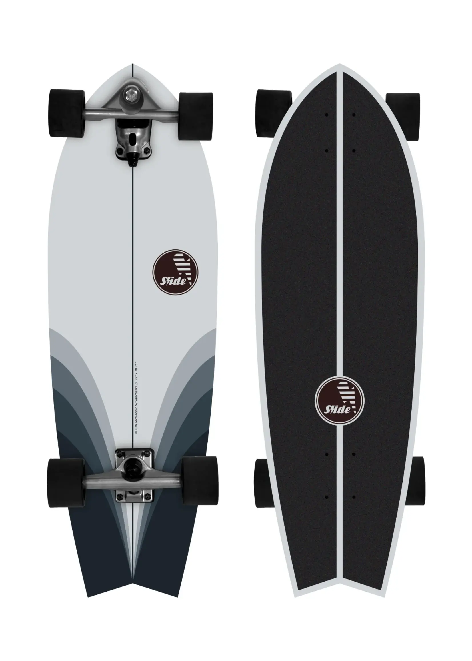Slide Surfskates Slide Fish Tech-Tonic 32" Surfskate Komplettbrett