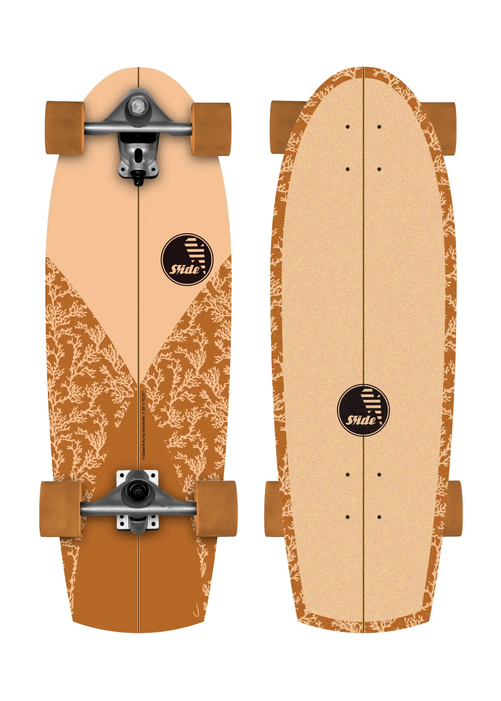 Slide Surfskates Slide Quad Auka 30" Surfskate Complete