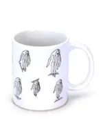 Close Up Fingerboards Mug Skull Hand Mosaic White