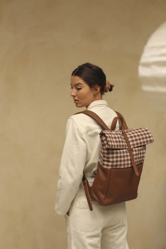 Monk&Anna Herb backpack Oak+Checked
