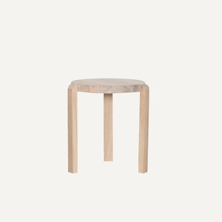 Fraek Side Table Round | Oak Whitewash