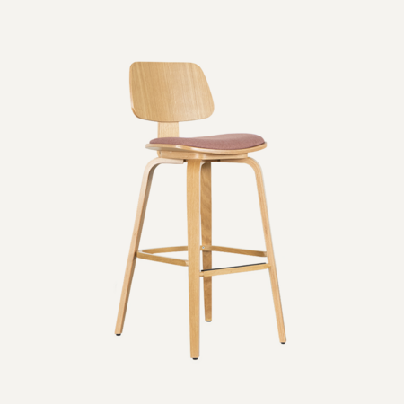 Junni Bar Chair Oak | Blush Junni Bar Chair Oak | Blush