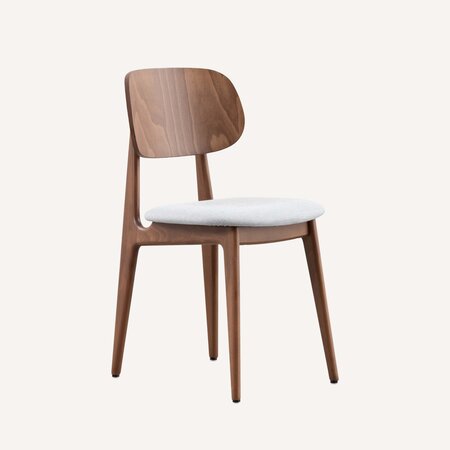 Sinni | Walnut Coloured | Seat Light grey