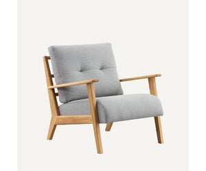 Hans Armchair Oak | Reborn Steel Grey - Sav & Økse