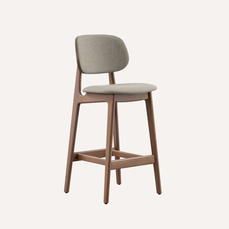 Sinni Counter Barstoel Walnoot | Bisque Sinni Counter Barstoel Walnoot | Bisque
