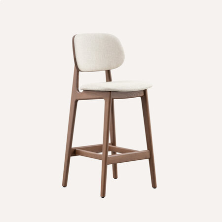 Sinni Counter Bar Chair Walnut | Linen Sinni Counter Bar Chair Walnut | Linen