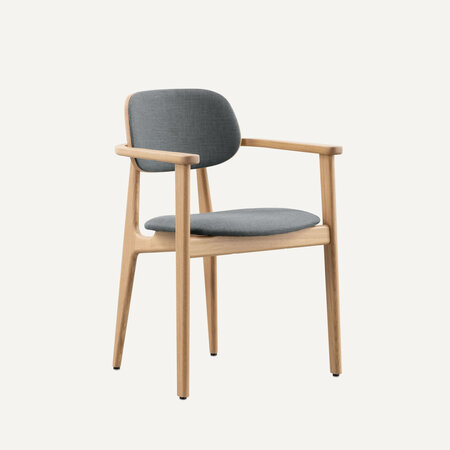 Sinni with armrests Oak | Grey