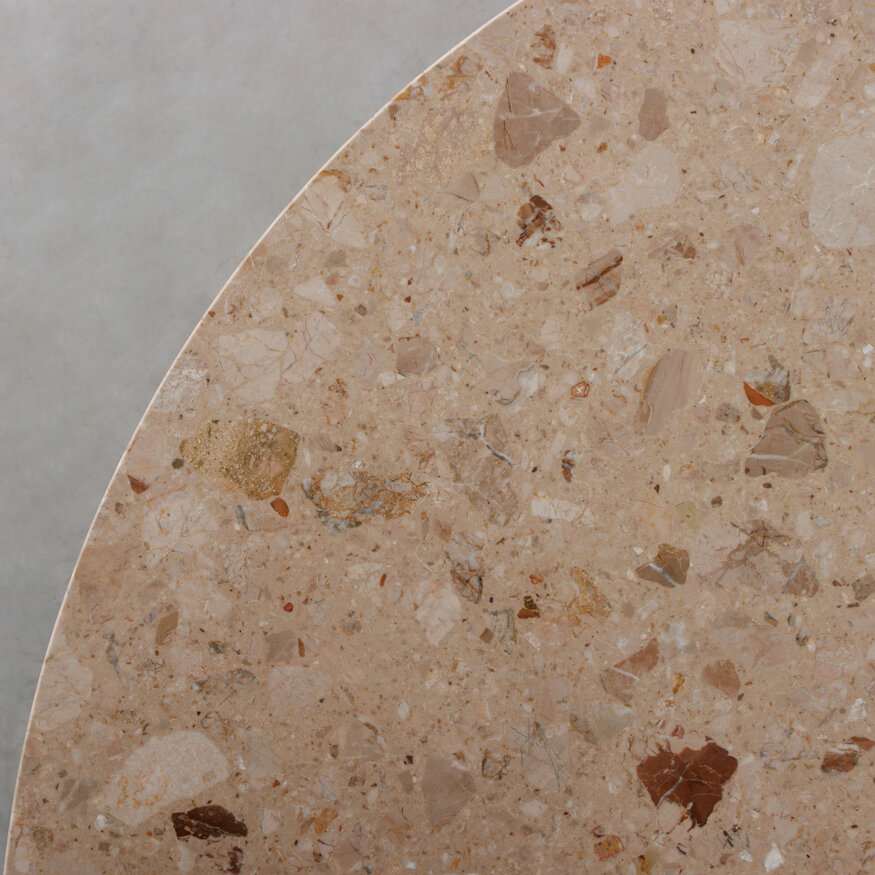 Tinne Tafel met Rond Composiet Blad Tinne Tafel met Rond Composiet Blad