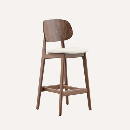 Sinni Counter Bar Chair Walnut | Seat Linen Sinni Counter Bar Chair Walnut | Seat Linen