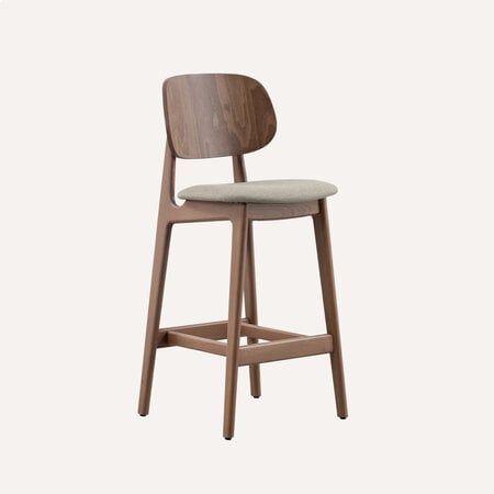 Sinni Counter Barstoel Walnoot | Zitting Bisque Sinni Counter Barstoel Walnoot | Zitting Bisque