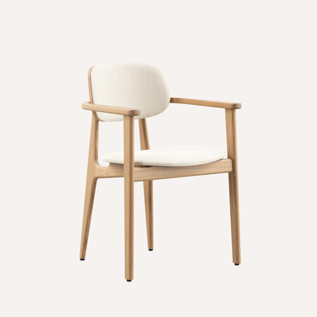 Sinni with armrests Oak | Linen