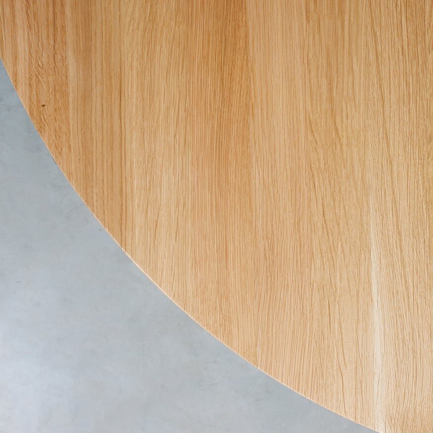 Tinne Tafel met Rond Houten Blad