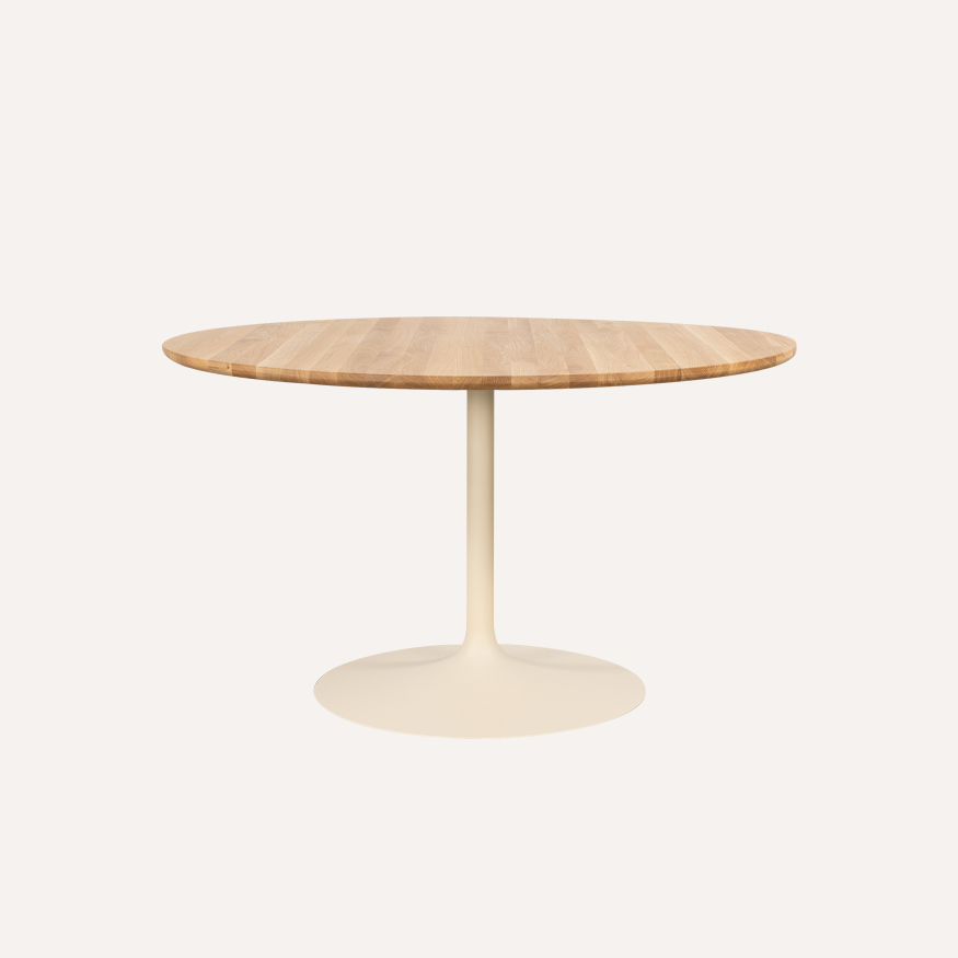 Dykmeyer Tinne Tafel met Rond Houten Blad