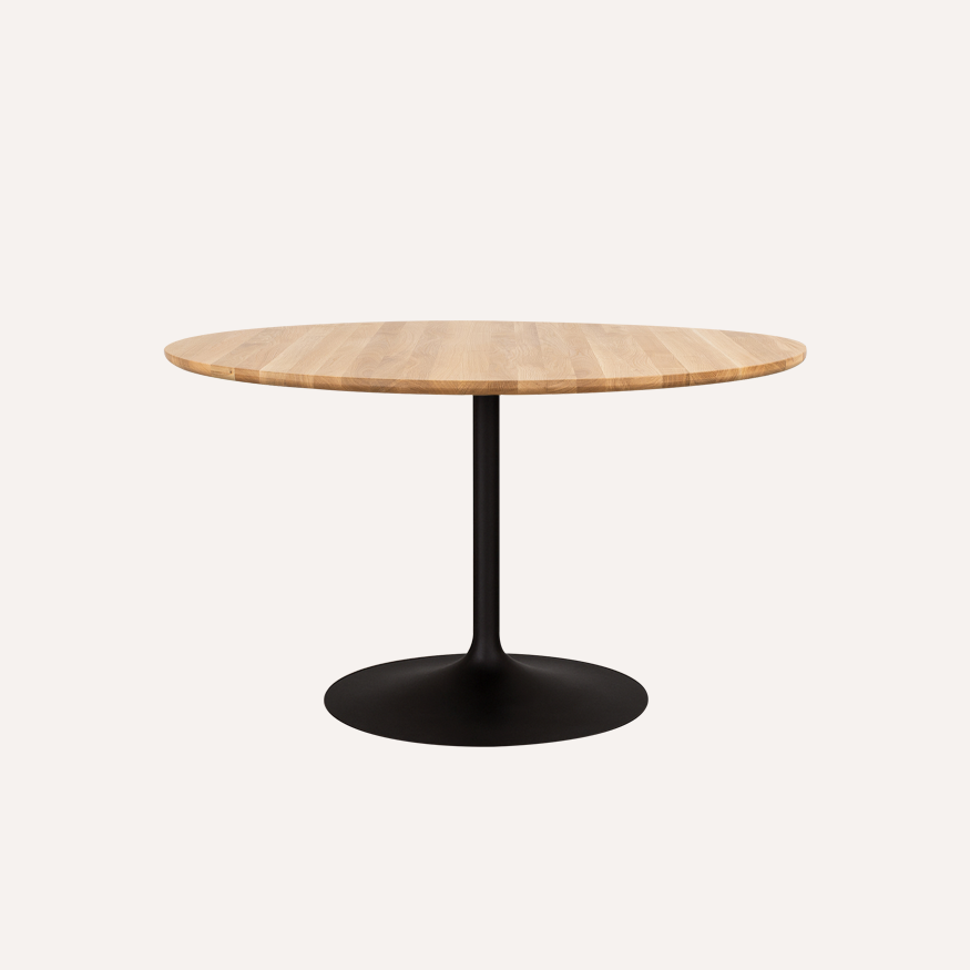 Dykmeyer Tinne Tafel met Rond Houten Blad